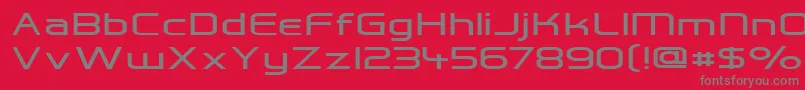 Hall Fetica Wide Font – Gray Fonts on Red Background