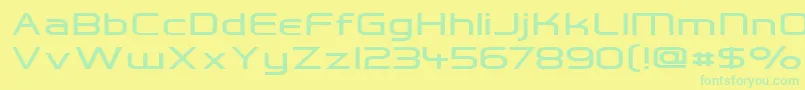 Hall Fetica Wide-Schriftart – Grüne Schriften auf gelbem Hintergrund
