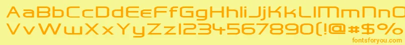 Hall Fetica Wide Font – Orange Fonts on Yellow Background