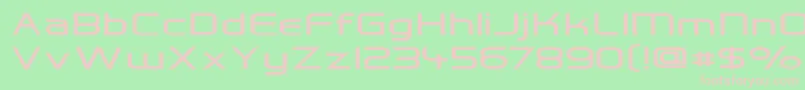 フォントHall Fetica Wide – 緑の背景にピンクのフォント