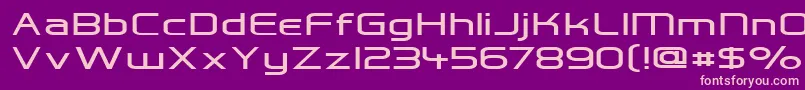 Hall Fetica Wide Font – Pink Fonts on Purple Background
