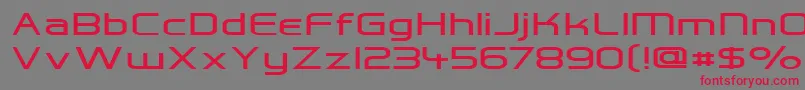 Hall Fetica Wide Font – Red Fonts on Gray Background