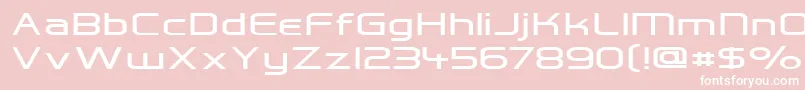 Hall Fetica Wide Font – White Fonts on Pink Background