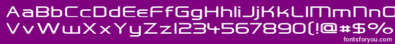 Hall Fetica Wide-Schriftart – Weiße Schriften auf violettem Hintergrund