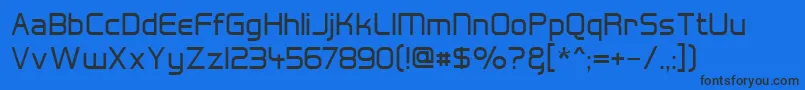 Hall Fetica Font – Black Fonts on Blue Background