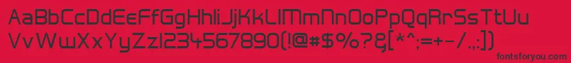 Hall Fetica Font – Black Fonts on Red Background