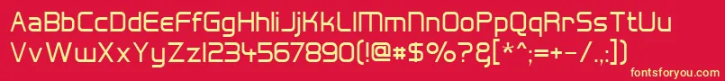 Hall Fetica Font – Yellow Fonts on Red Background