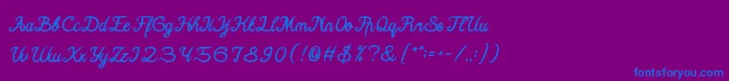 Hall Of Fame Bold-Schriftart – Blaue Schriften auf violettem Hintergrund