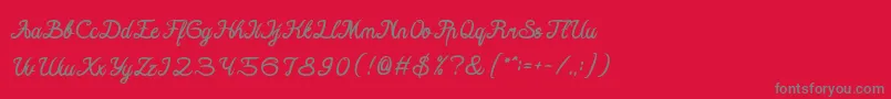 Hall Of Fame Bold Font – Gray Fonts on Red Background
