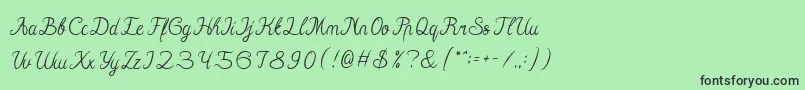 Hall Of Fame Font – Black Fonts on Green Background