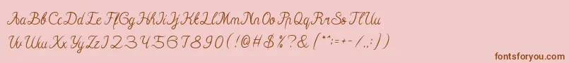 Hall Of Fame Font – Brown Fonts on Pink Background