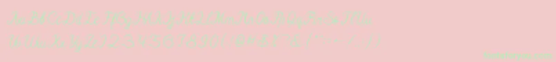 Hall Of Fame Font – Green Fonts on Pink Background