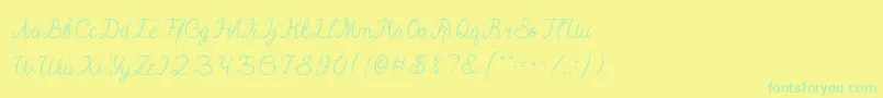 Hall Of Fame Font – Green Fonts on Yellow Background