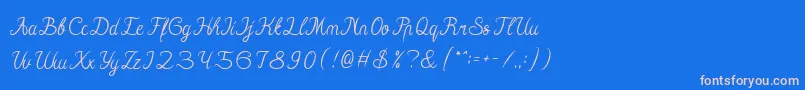Hall Of Fame Font – Pink Fonts on Blue Background