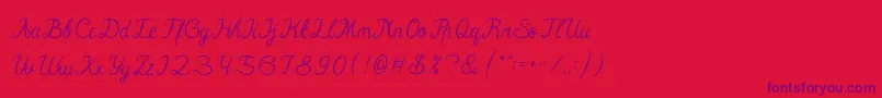 Hall Of Fame Font – Purple Fonts on Red Background