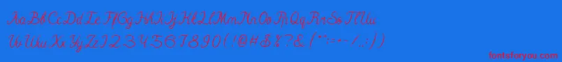 Hall Of Fame Font – Red Fonts on Blue Background