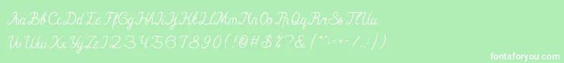Hall Of Fame Font – White Fonts on Green Background
