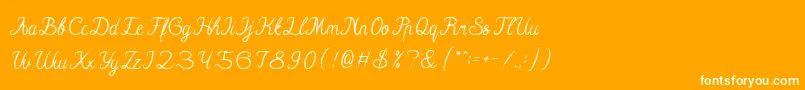 Hall Of Fame Font – White Fonts on Orange Background