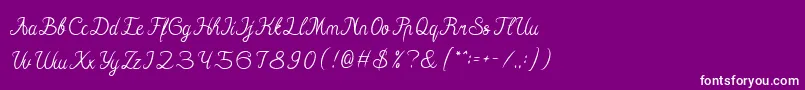 Hall Of Fame Font – White Fonts on Purple Background