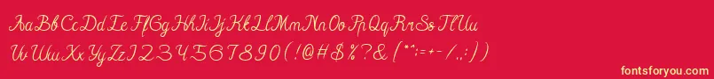 Hall Of Fame Font – Yellow Fonts on Red Background