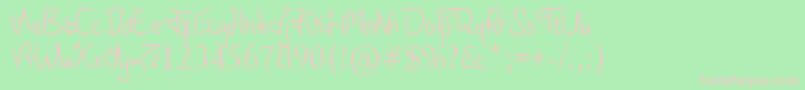 Hallagh Font – Pink Fonts on Green Background