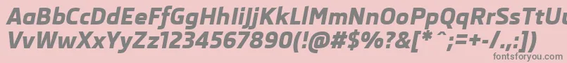 SkodaProExtraboldItalic-Schriftart – Graue Schriften auf rosa Hintergrund