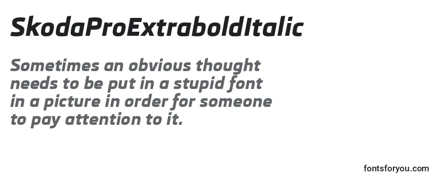 SkodaProExtraboldItalic Font
