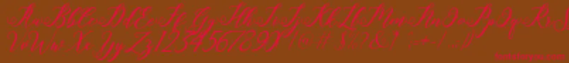 halley Font – Red Fonts on Brown Background