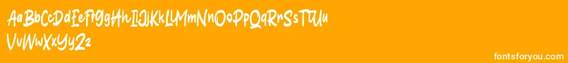 Hallou Font – White Fonts on Orange Background