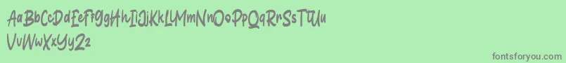 Hallou Font – Gray Fonts on Green Background
