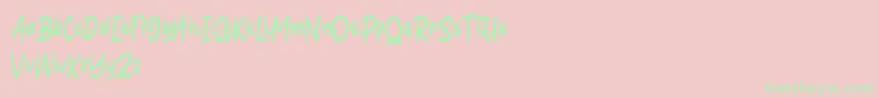 Hallou Font – Green Fonts on Pink Background