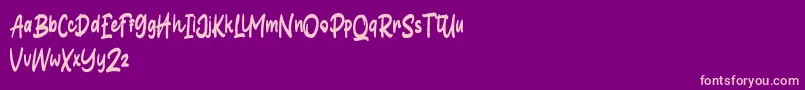 Hallou Font – Pink Fonts on Purple Background