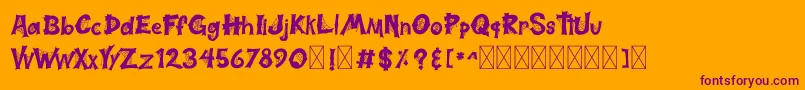 Halloweb Display Font – Purple Fonts on Orange Background