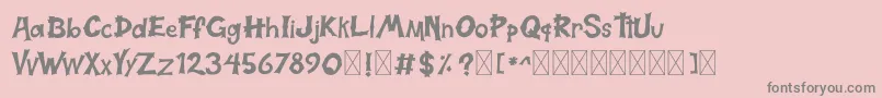 フォントHalloweb – ピンクの背景に灰色の文字