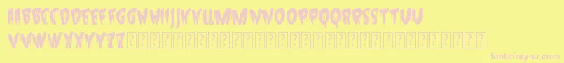 Hallowed Eve Sample Font – Pink Fonts on Yellow Background