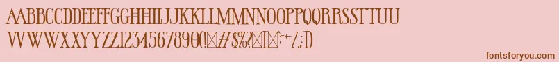 HallowedGrounds Font – Brown Fonts on Pink Background