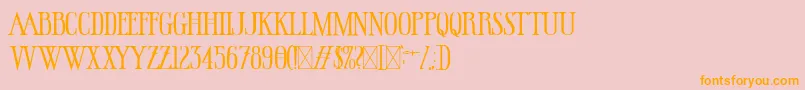 HallowedGrounds Font – Orange Fonts on Pink Background