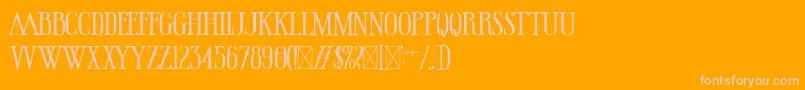 HallowedGrounds Font – Pink Fonts on Orange Background