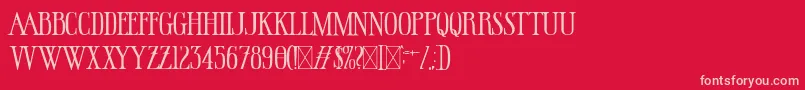 HallowedGrounds Font – Pink Fonts on Red Background