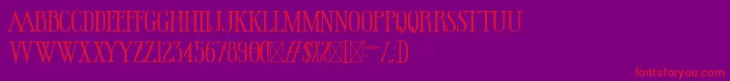 HallowedGrounds Font – Red Fonts on Purple Background