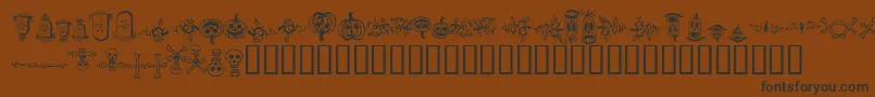 Шрифт halloween borders – чёрные шрифты на коричневом фоне