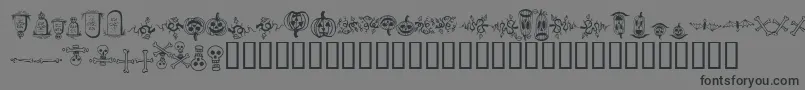 halloween borders Font – Black Fonts on Gray Background