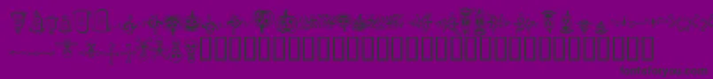 halloween borders Font – Black Fonts on Purple Background