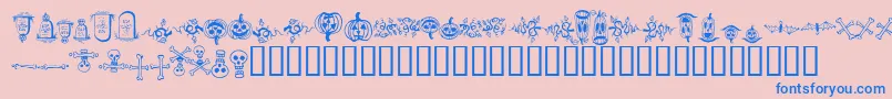 Шрифт halloween borders – синие шрифты на розовом фоне