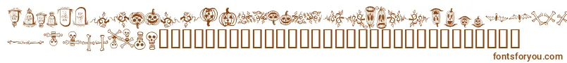 halloween borders Font – Brown Fonts on White Background