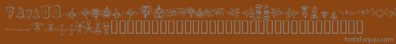 fuente halloween borders – Fuentes Grises Sobre Fondo Marrón