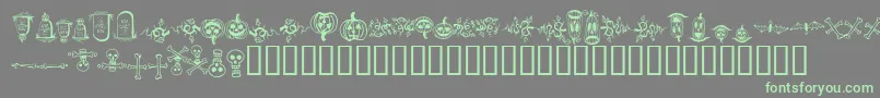 Шрифт halloween borders – зелёные шрифты на сером фоне