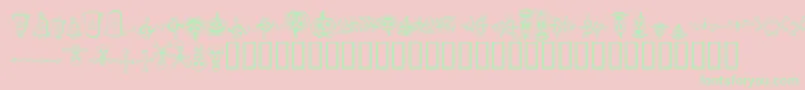 halloween borders Font – Green Fonts on Pink Background