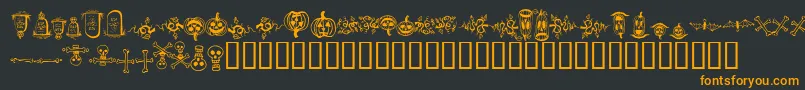 halloween borders Font – Orange Fonts on Black Background