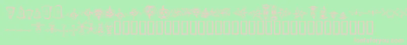 Шрифт halloween borders – розовые шрифты на зелёном фоне